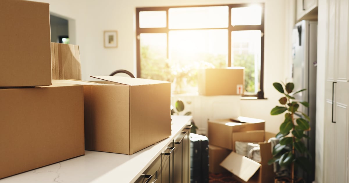 Empty apartment with moving boxes — professional move-out cleaning for a spotless transition